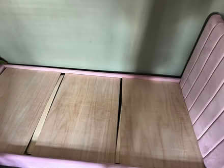 Photo of free Pink velvet single bed frame (Bexley DA5) #1