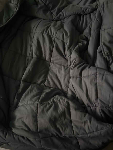 Photo of free 30 pound gray weighted blanket (Rego Park Queens) #1