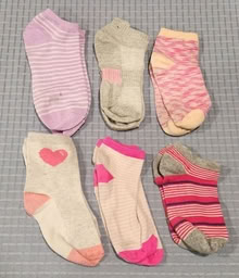 Photo of free 6 Pairs of Assorted Pink/Purple Women's or Girl's Socks #1