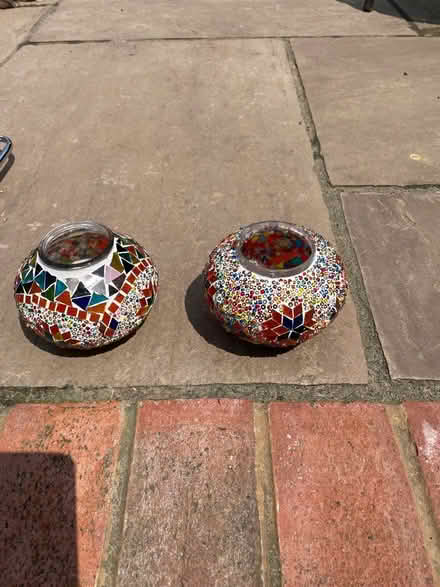 Photo of free 2 small glass lamp shades (Chessington KT9) #1