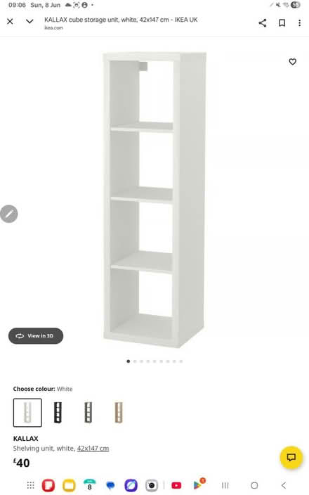 Photo of free Used White kallax 2 (Edmonton) #1