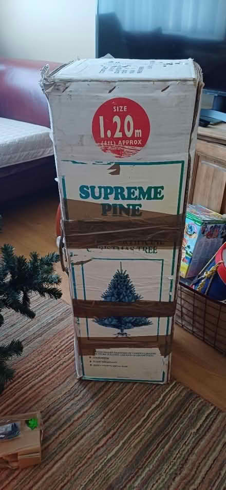 Photo of free Christmas tree and decs (Gidea Park) #1