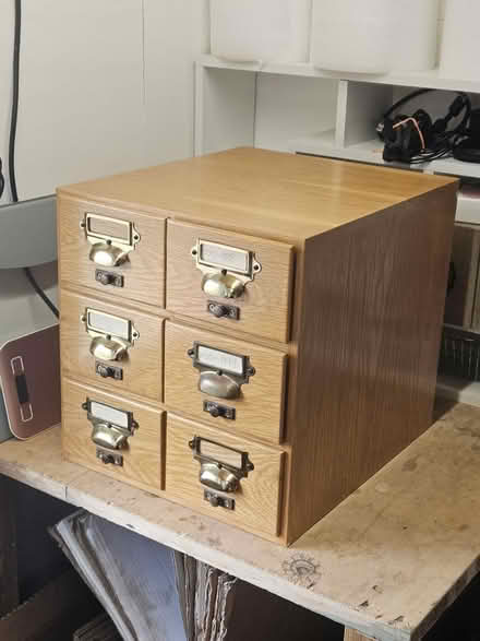 Photo of free Index card cabinet solid wood (Neston near Station CH64) #1