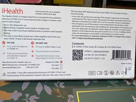 Photo of free covid test (Capitol Hill Washington DC SE) #2