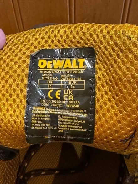 Photo of free Steel Capped boots. Men size 10 (Oxshott KT22) #3