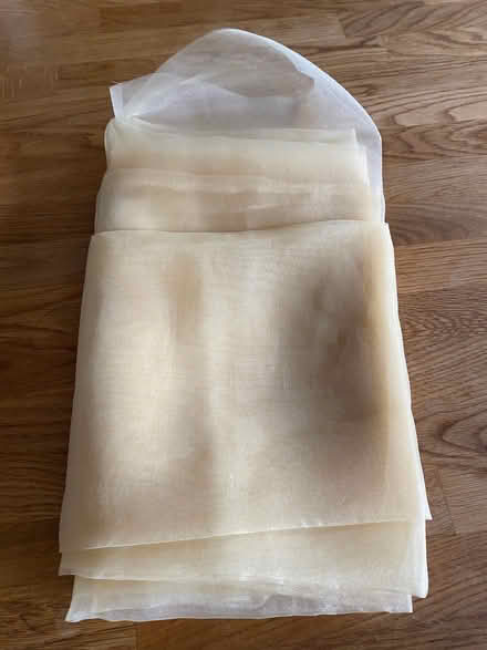 Photo of free Two pieces of sheer yellow/gold fabric remnants (Hellesdon NR6) #2