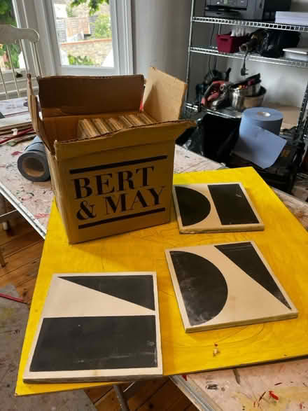 Photo of free 13 Encaustic Tiles. Bert + May (Leyton E10) #1