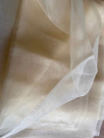 Photo of free Two pieces of sheer yellow/gold fabric remnants (Hellesdon NR6) #1