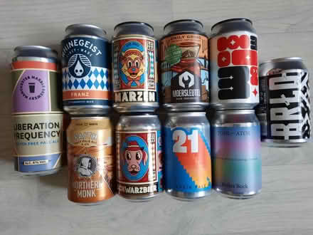 Photo of free EMPTY beer cans for collectors/crafters (Stanley Gate L39) #1
