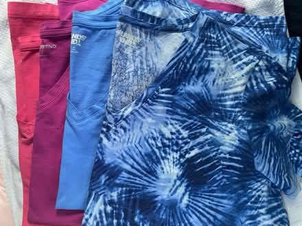 Photo of free 4 Lands End size L V-neck tees (Kensington / Aspen Hill) #1