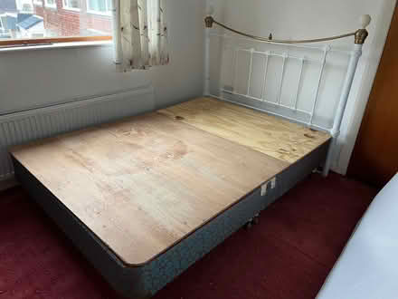 Photo of free Divan base, wooden cover and bed head (Caton LA2) #1