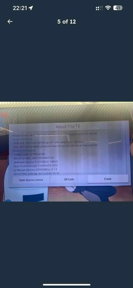 Photo of free READ THE ADVERT 75”Samsung tv (Aldgate E1) #3