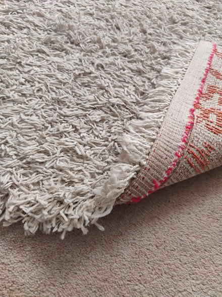 Photo of free Cream fluffy rug (Bricknells Meadow OX28) #3