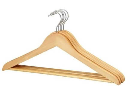 Photo of free 29 Wooden coat hangers (Holyport SL6) #1