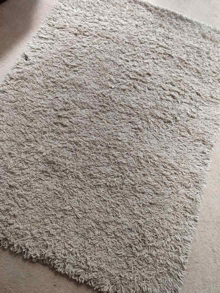 Photo of free Cream fluffy rug (Bricknells Meadow OX28) #1
