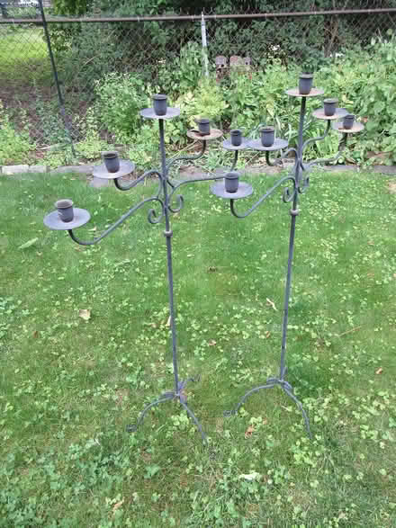 Photo of free 2 metal candelabra (North Cambridge) #1