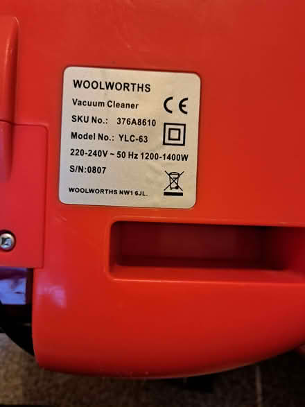 Photo of free Small Vacuum (Darley Hillside DE4) #2