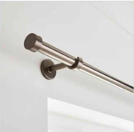 Photo of free Extending 19mm curtain pole and grey curtain (Buttershaw BD6) #1