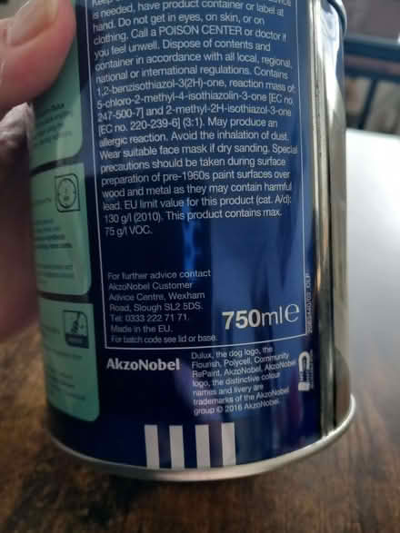 Photo of free Eggshell paint (Mile Oak BN41) #2