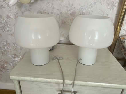 Photo of free Pair of Glass lamps (Bellshill) #1
