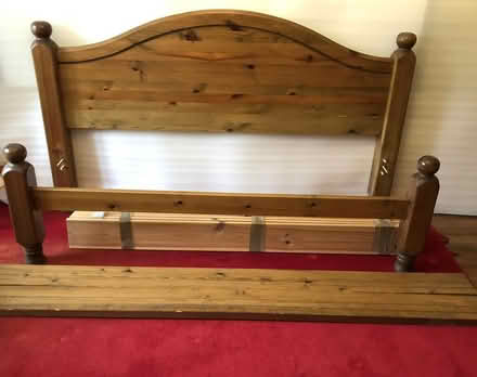 Photo of free Solid Pine Double Bedframe (Liphook) #2