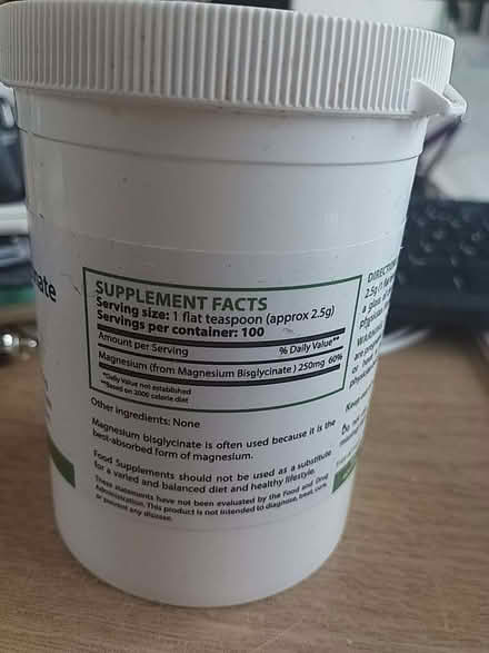 Photo of free Magnesium bisglycinate - supplement (Ashburton CR0) #2