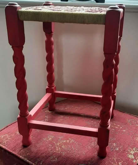 Photo of free Painted red stool (Farlow DY14) #3