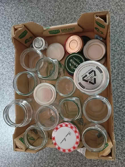 Photo of free Variety of glass jars with lids (Basildon SS13) #2
