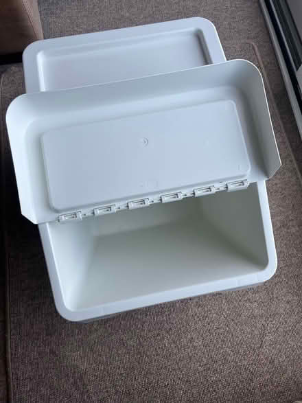 Photo of free Two white IKEA Sortera boxes with lids (Broadwater Down TN2) #4