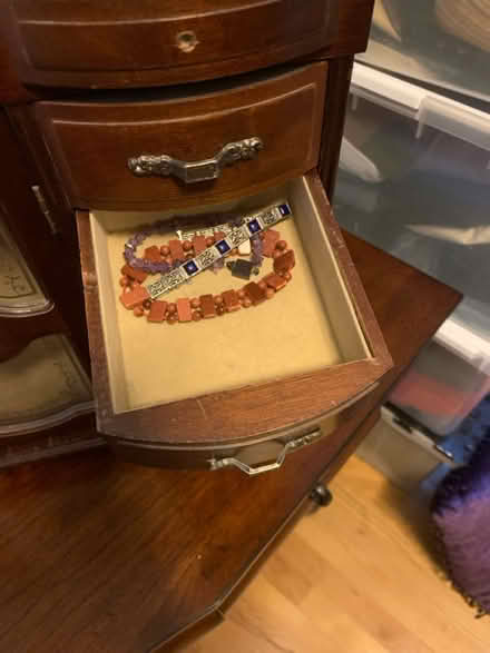 Photo of free Wood Jewelry Box with Some Jewelry (Cottageville, South Brunswick) #2