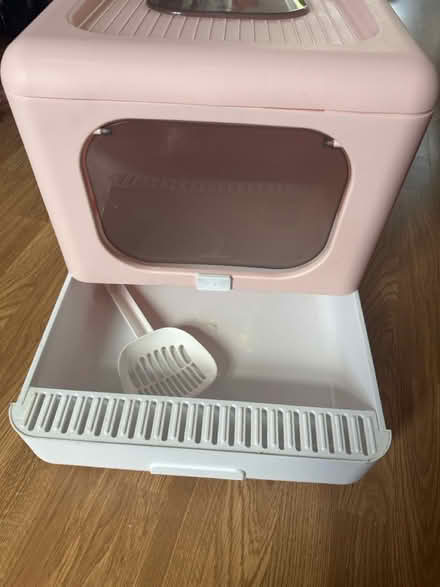 Photo of free Large pink covered cat litter box (Reddish SK5) #3