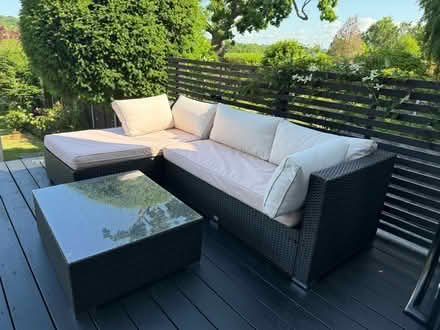 Photo of free L Shaped outdoor sofa and coffee table (Theydon Bois CM16) #1