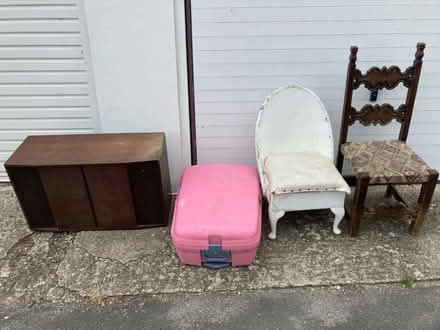 Photo of free Vintage hifi cupboard, chairs and hardshell suitcase (Kemptown BN2) #1