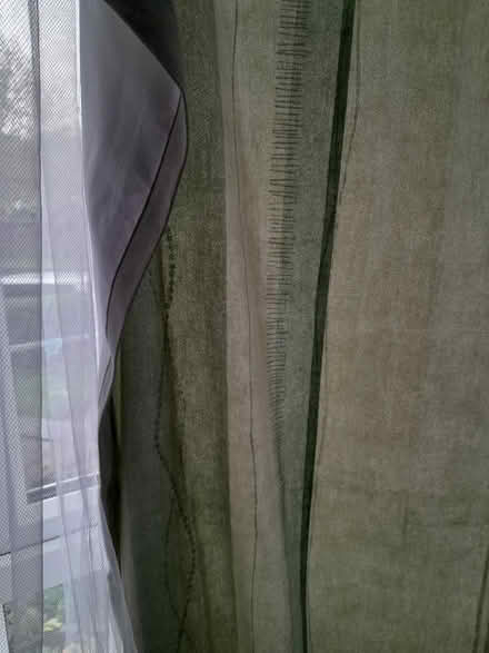 Photo of free Green striped curtains (Rochdale, OL11) #4