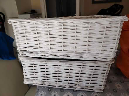 Photo of free 2 white rectangular baskets (Colchester CO3) #1
