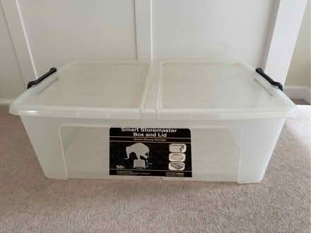 Photo of free 2 large plastic boxes (with lids) (Weston) #1