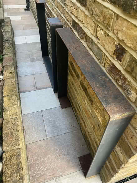 Photo of free 2 x industrial black metal table legs (St Margarets TW1) #2