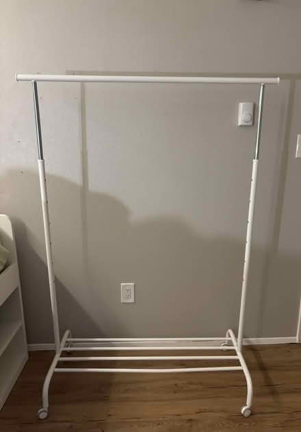 Photo of free Clothes rack, white (U-District) #1