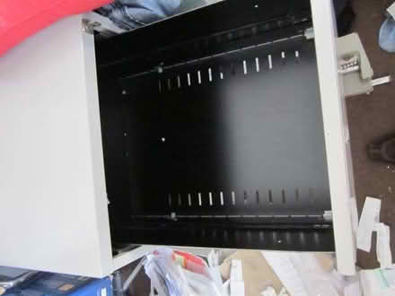 Photo of free Filing Cabinet 2 draws metal grey storage office home (Canonbury N1) #2