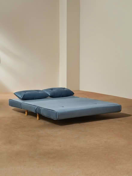 Photo of free Blue sofa bed futon (Droylsden M34) #4