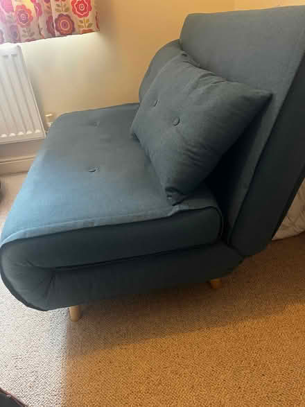 Photo of free Blue sofa bed futon (Droylsden M34) #3