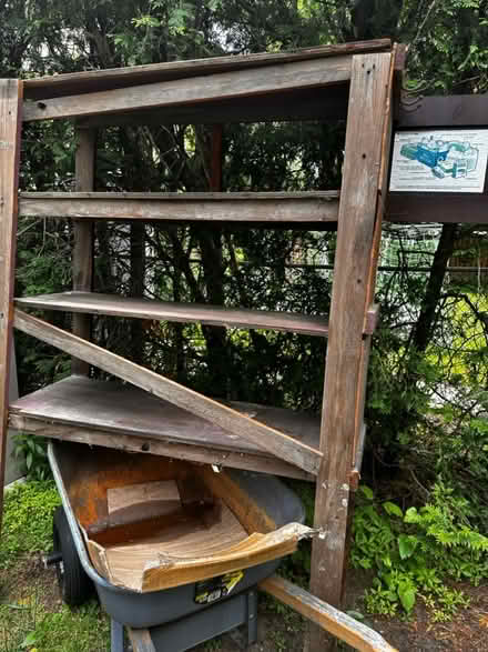 Photo of free Wood shelf (Erindale park) #2