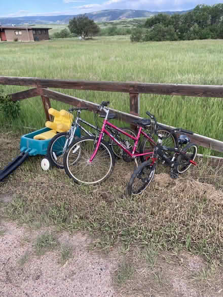 Photo of free Bikes, playschool chairs, wagon (Sedalia, CO) #1