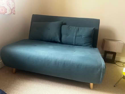Photo of free Blue sofa bed futon (Droylsden M34) #1