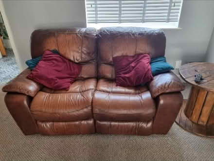 Photo of free Leather recliner sofa and chair (Park Gate PO14) #1