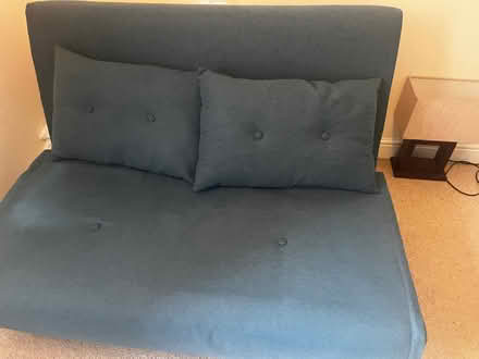 Photo of free Blue sofa bed futon (Droylsden M34) #2