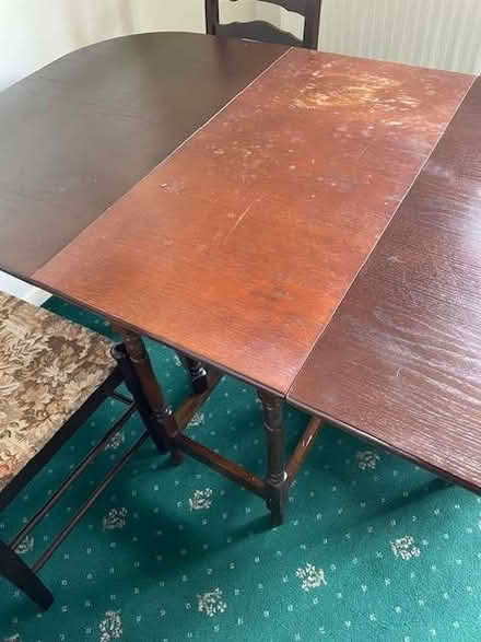 Photo of free Gate legged table and 4 dining chairs (Tideswell SK17) #2