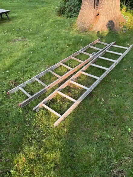 Photo of free 8ft ladder in two pieces (West Roxbury) #1