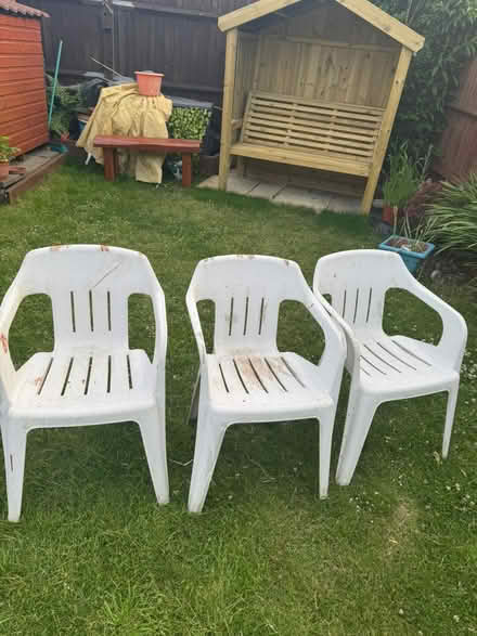 Photo of free plastic garden chairs (Hempstead) #1