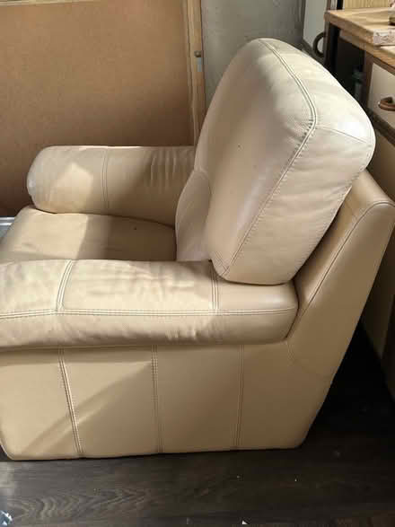 Photo of free Cream sofa and chair (Bolton le Sands LA5) #2